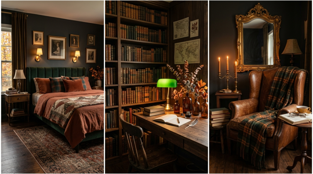 20 Moody Dark Academia Fall Room Decor Ideas for Vintage Autumn Vibes