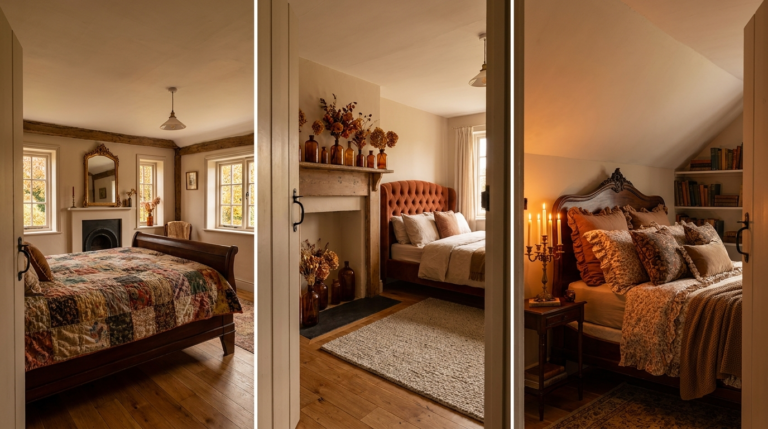 25 Elevated English Cottage Style Fall Bedroom Decor Ideas with Vintage Soul