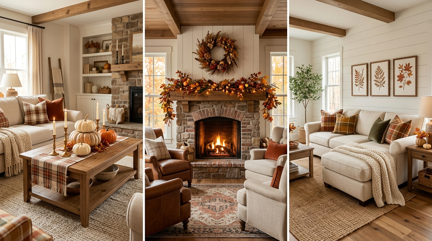 25 Modern Farmhouse Fall Living Room Decor Ideas for a Warm, Inviting Space