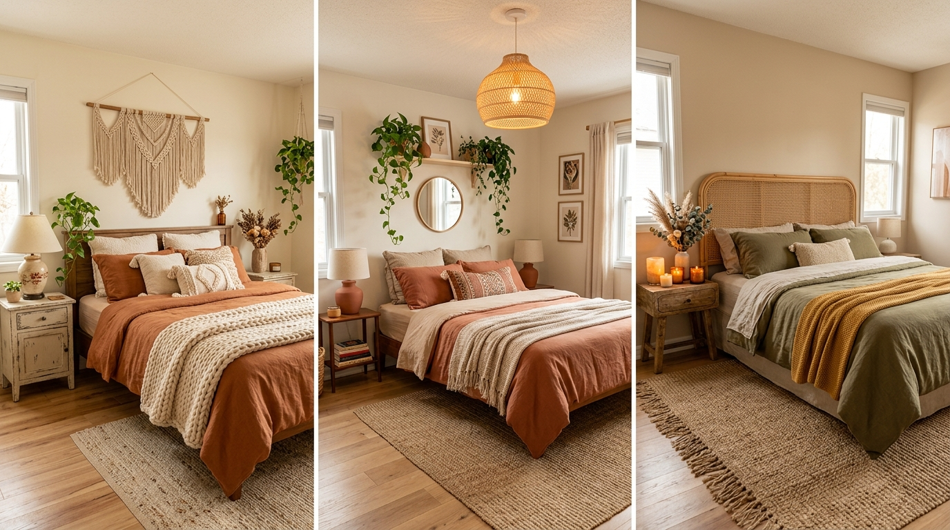 30 Earthy Boho Fall Bedroom Decor Ideas to Warm Up Your Space
