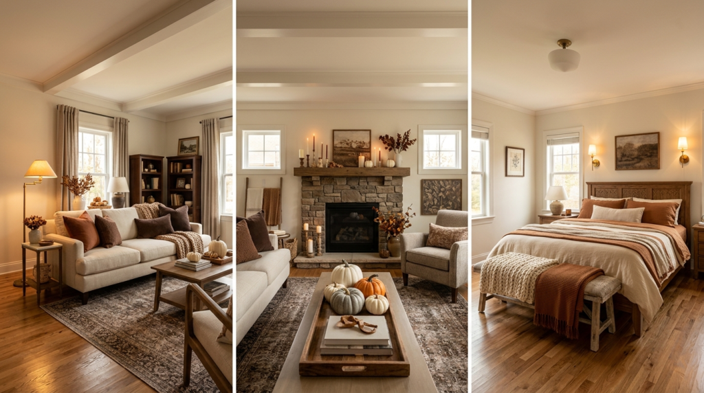 40 New Deco Fall Room Decor Ideas Featuring Rich Brown & Cream Tones