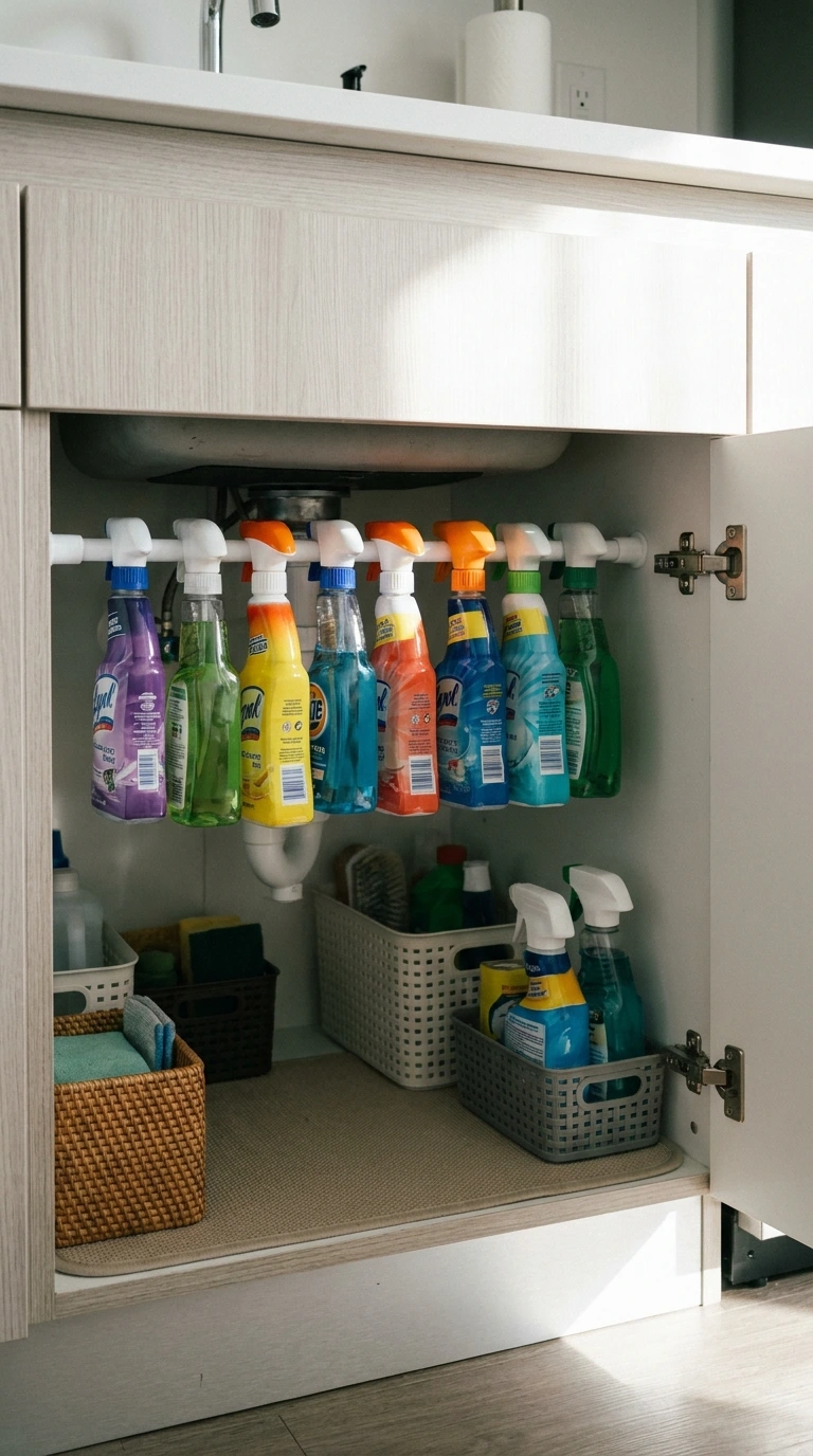 apartment storage ideas no drilling 21