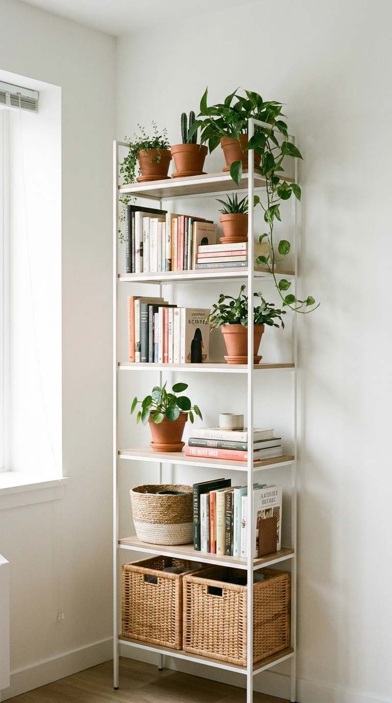 apartment storage ideas no drilling 5