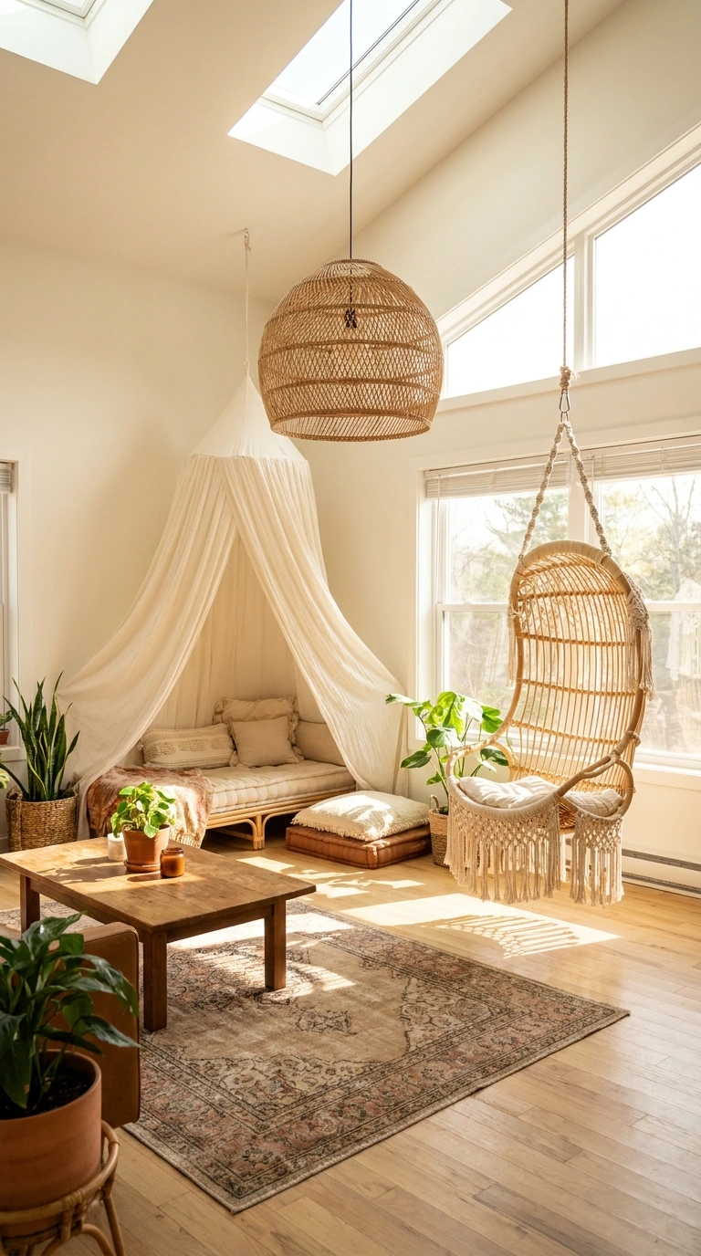 bohemian living room ideas 10