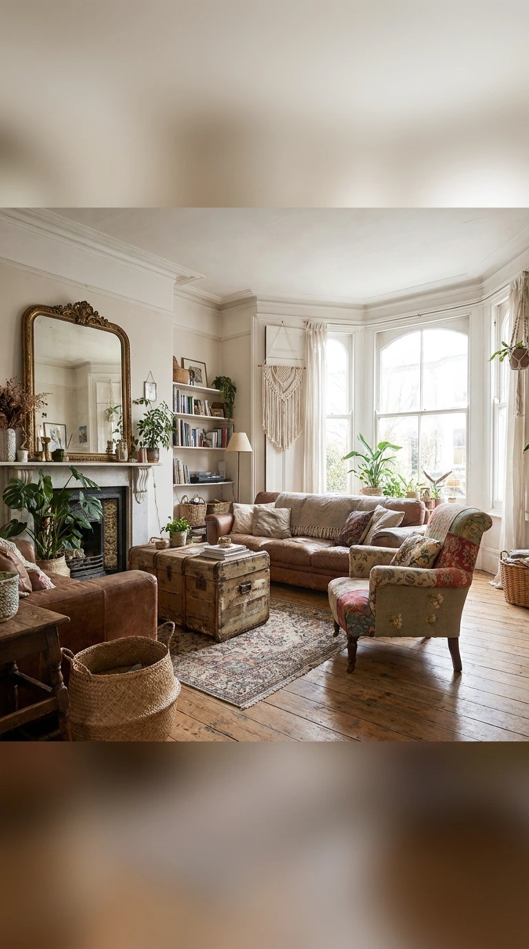 bohemian living room ideas 13