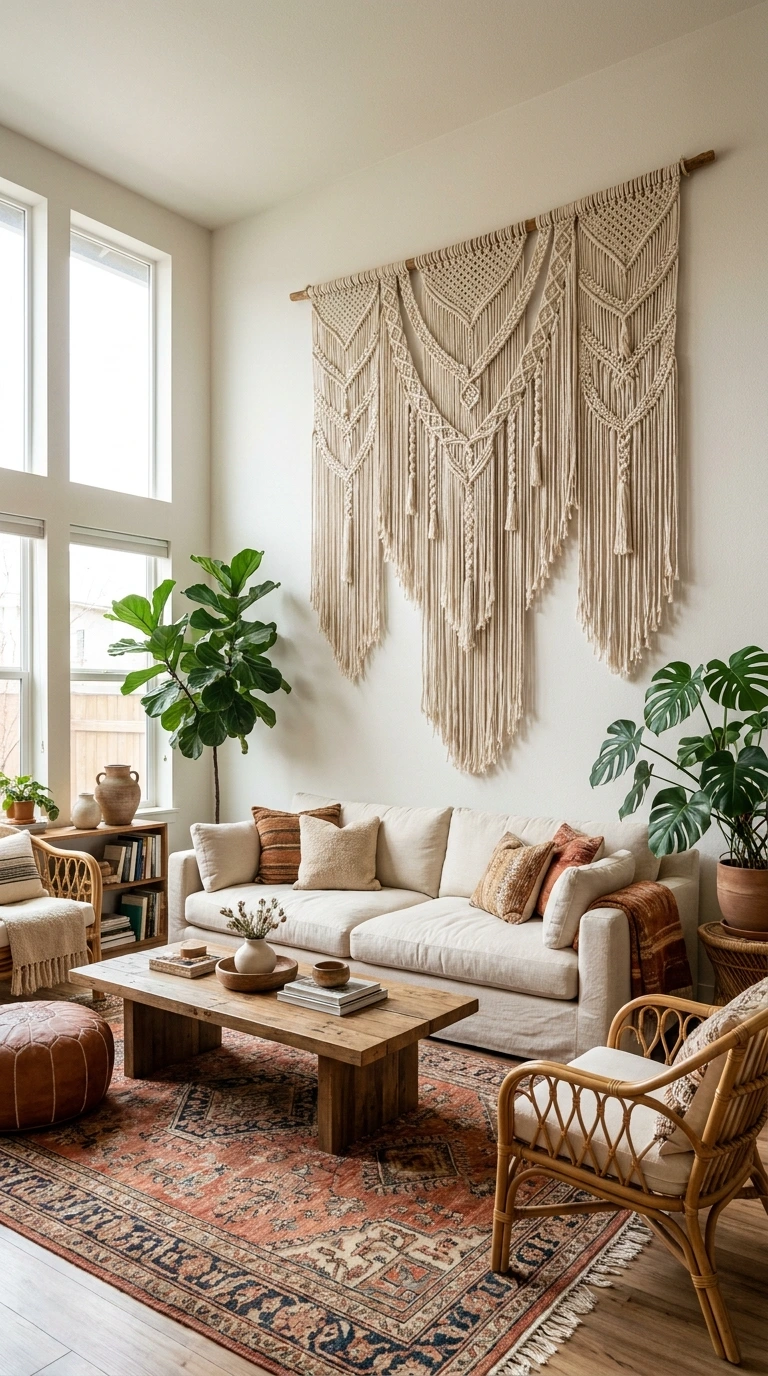 bohemian living room ideas 14