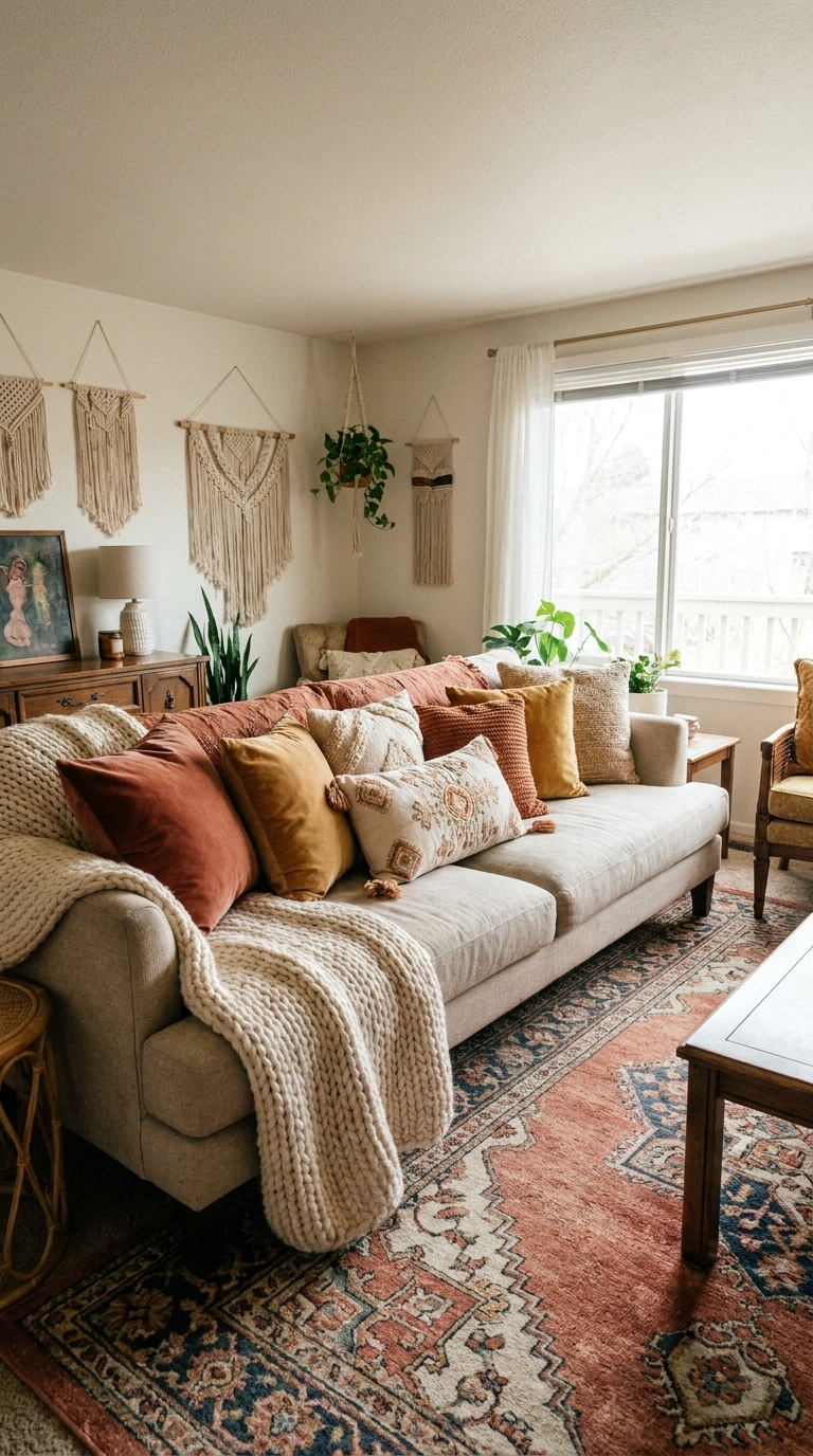 bohemian living room ideas 3
