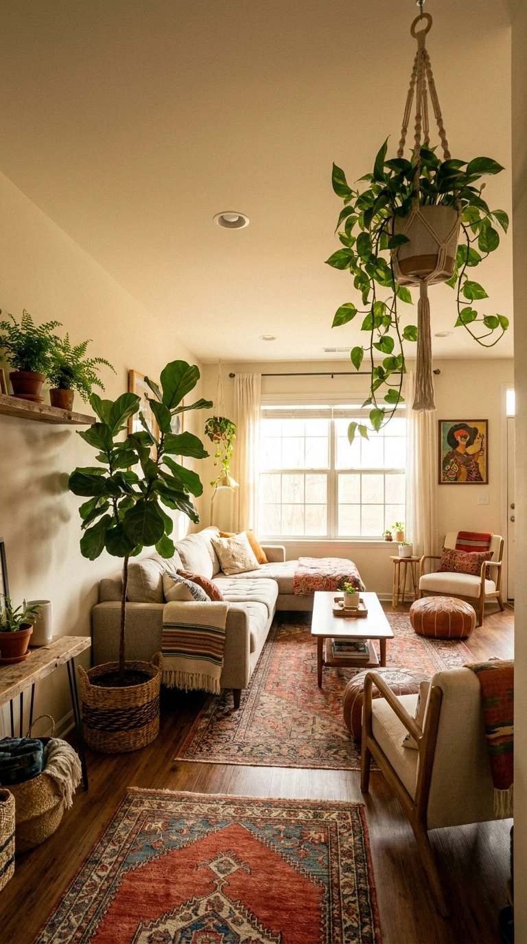 bohemian living room ideas 4