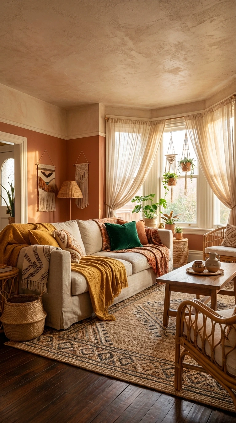 bohemian living room ideas 6