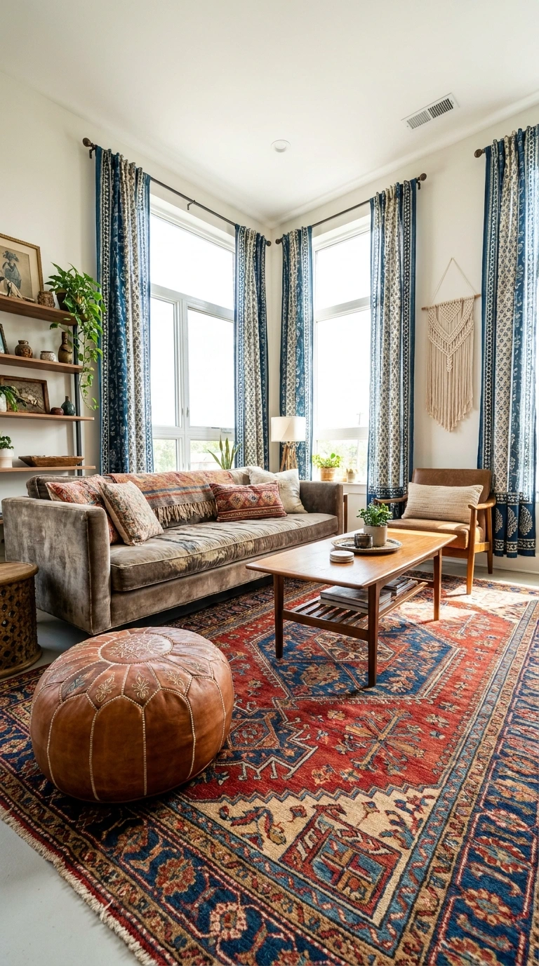 bohemian living room ideas 8