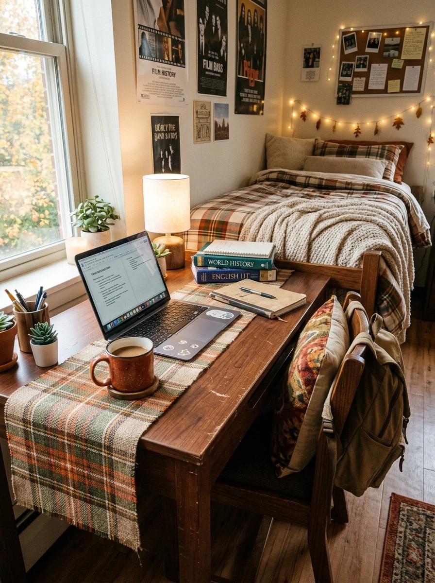 cheap fall room decor diy college dorm 23