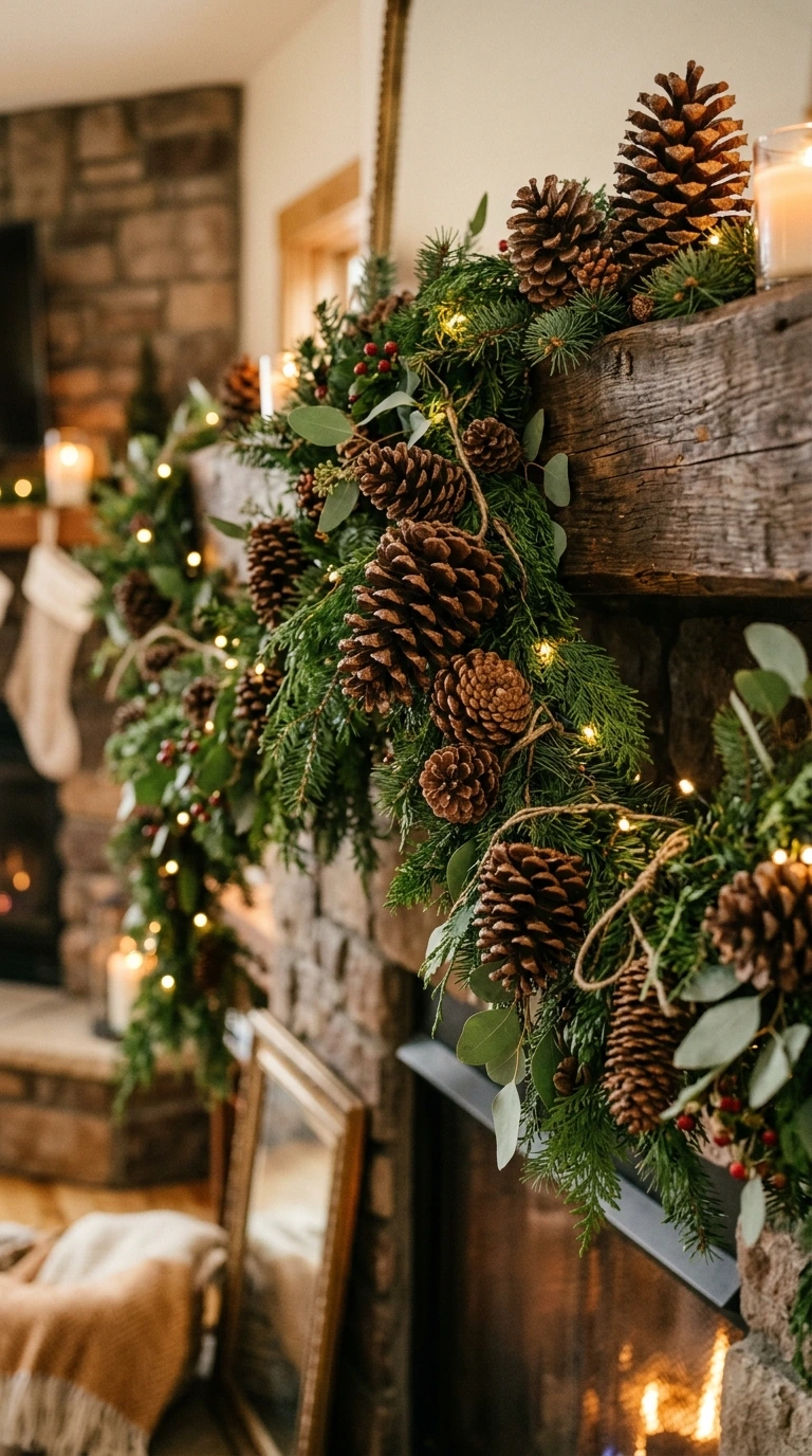 christmas mantel decor ideas elegant 11