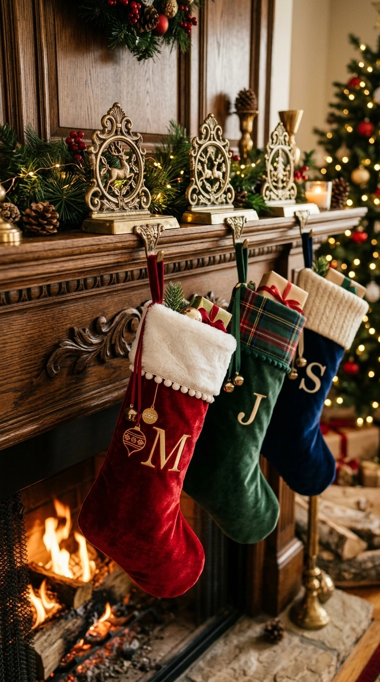 christmas mantel decor ideas elegant 14