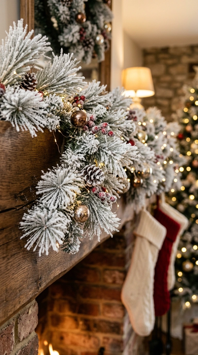 christmas mantel decor ideas elegant 17