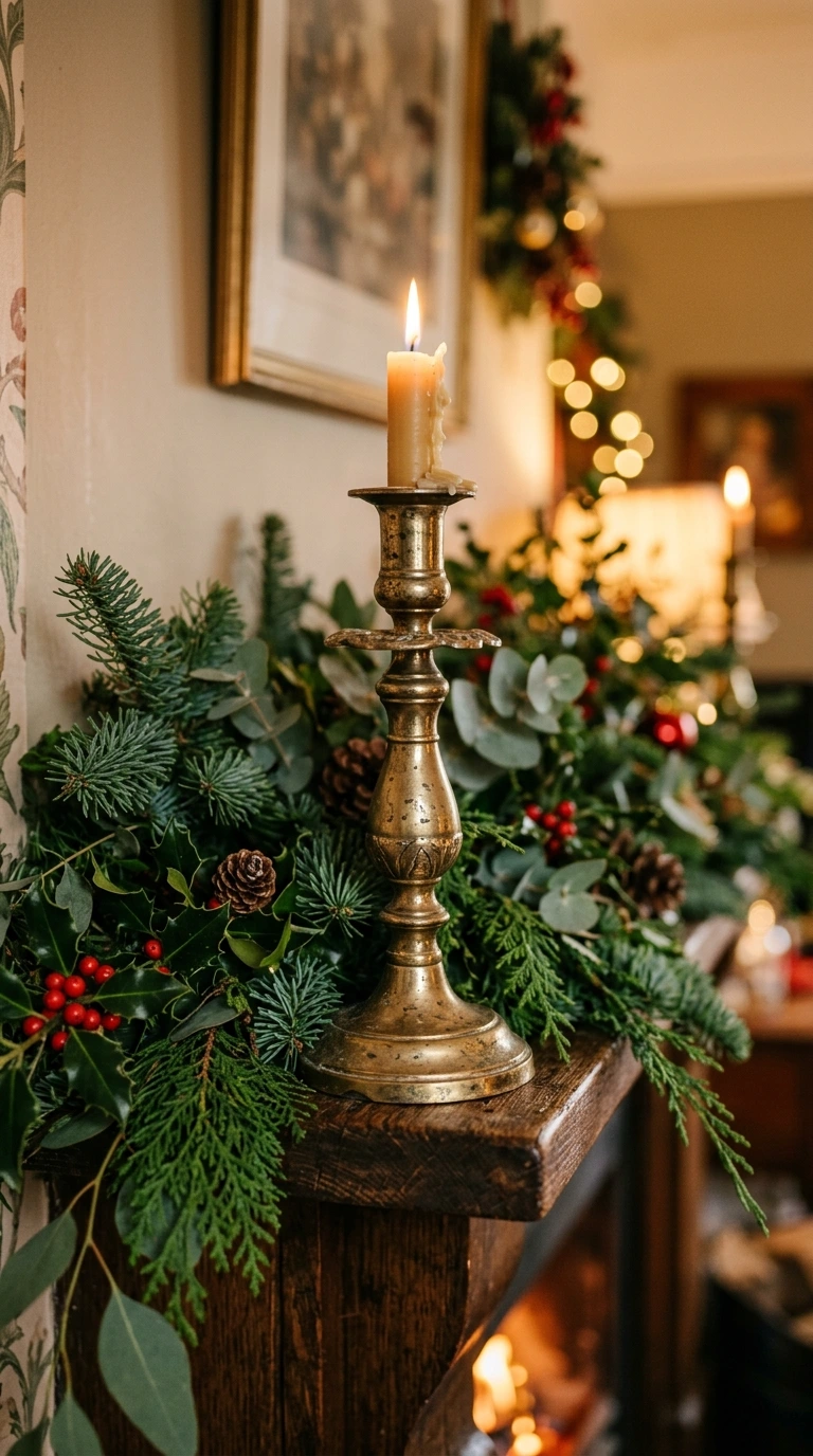 christmas mantel decor ideas elegant 18