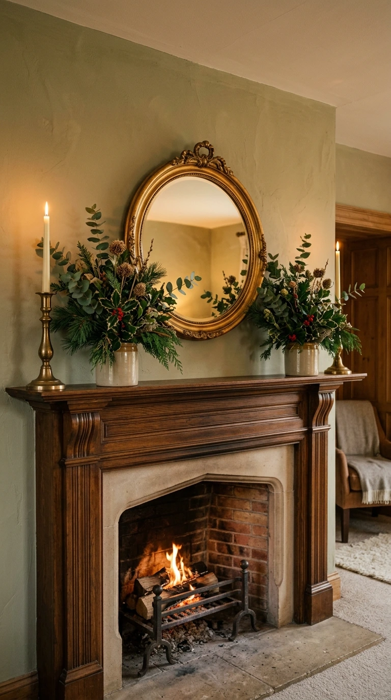 christmas mantel decor ideas elegant 19