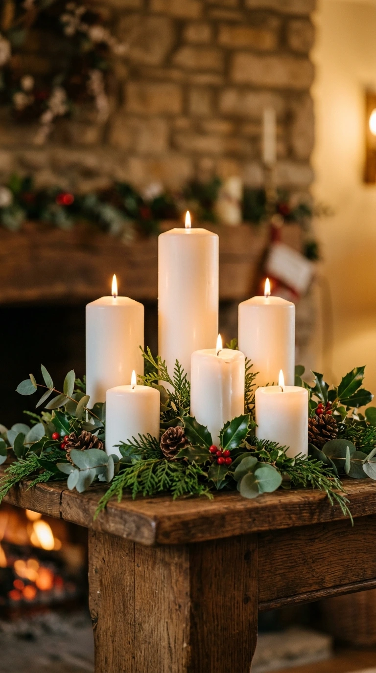christmas mantel decor ideas elegant 2