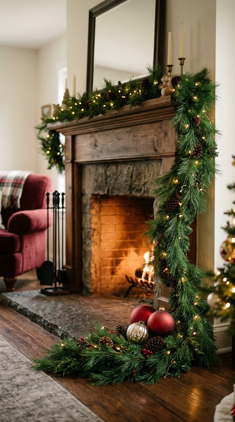 christmas mantel decor ideas elegant 23