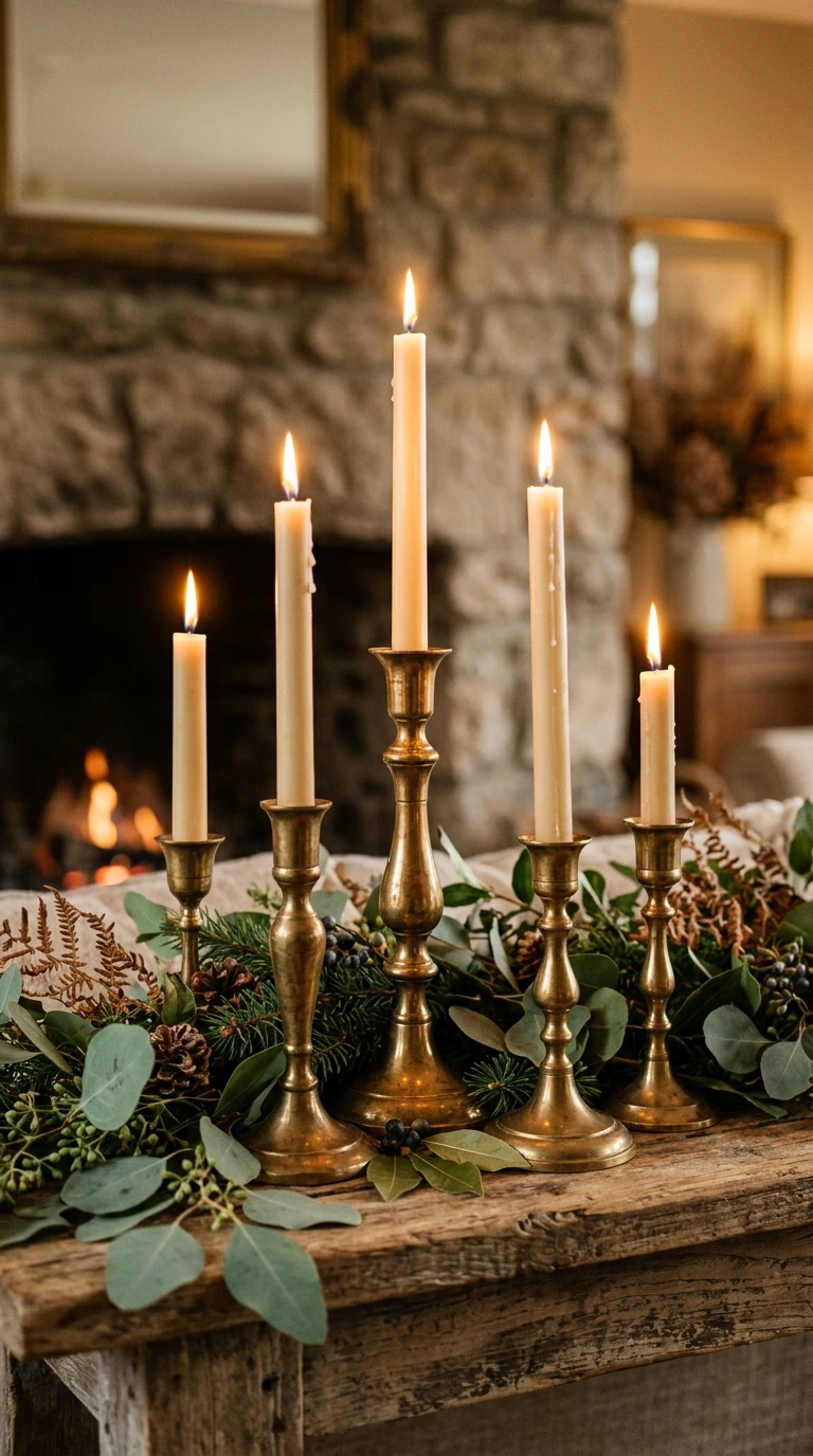 christmas mantel decor ideas elegant 24