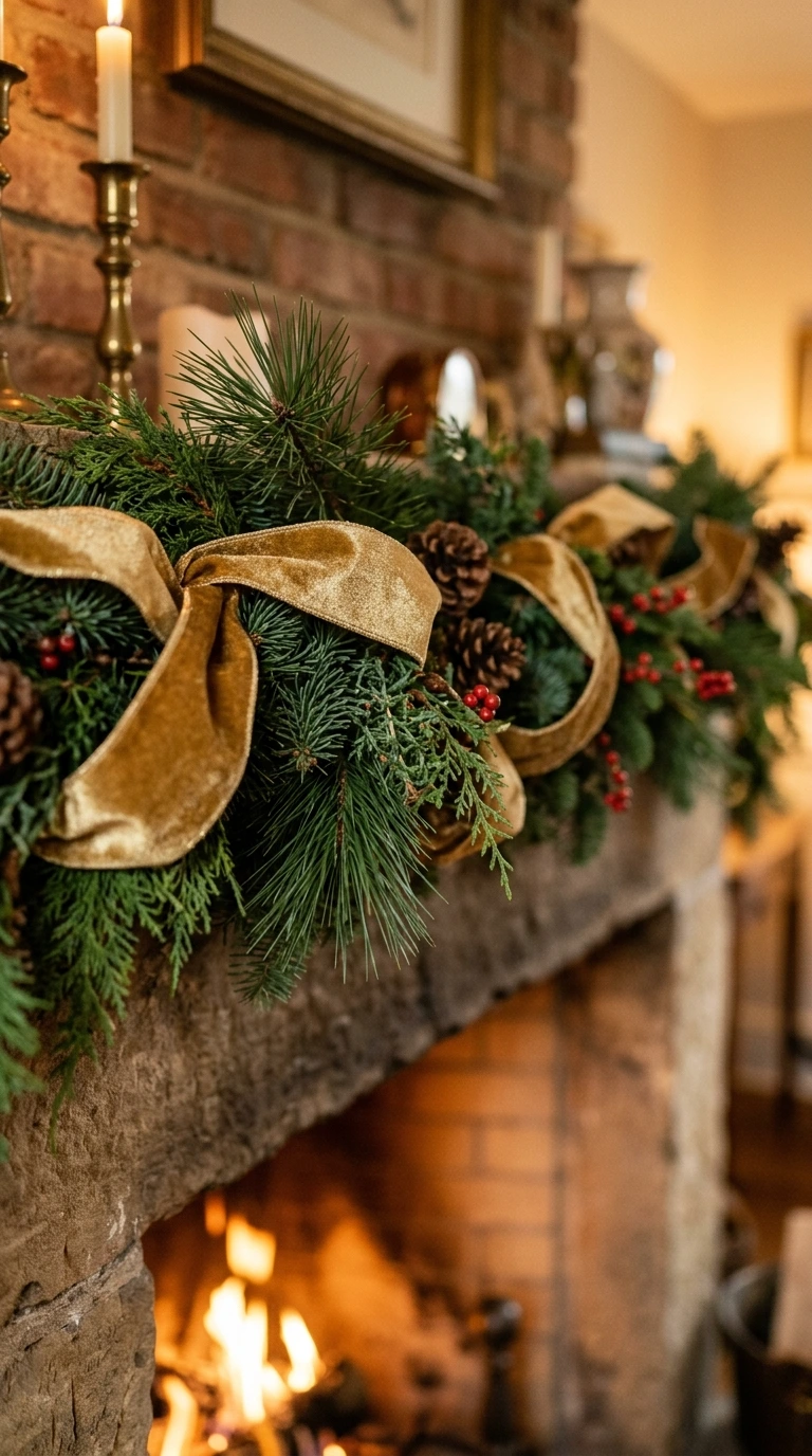 christmas mantel decor ideas elegant 3