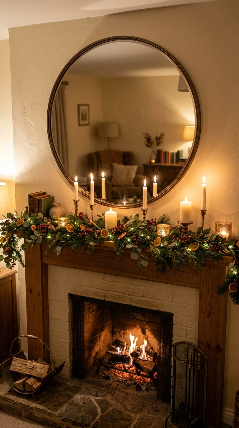 christmas mantel decor ideas elegant 4