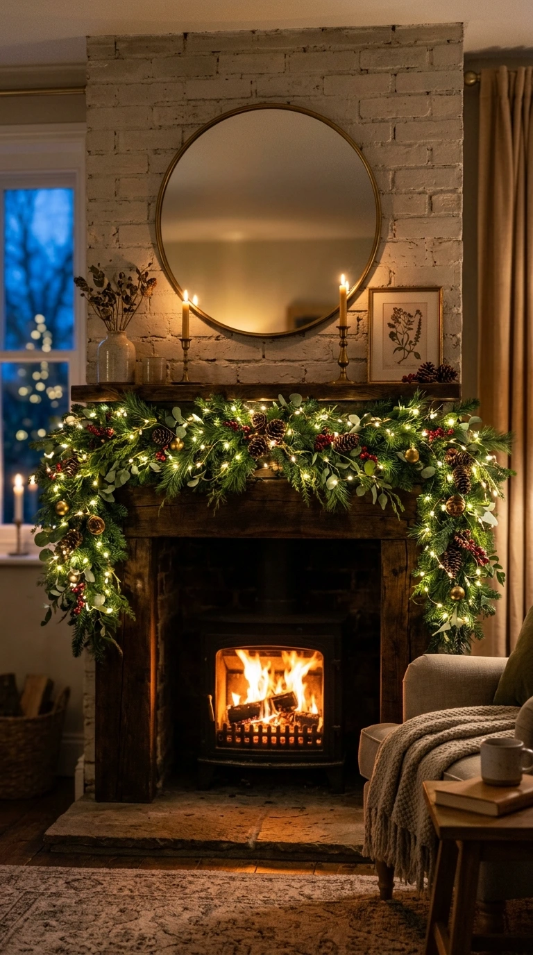 christmas mantel decor ideas elegant 6