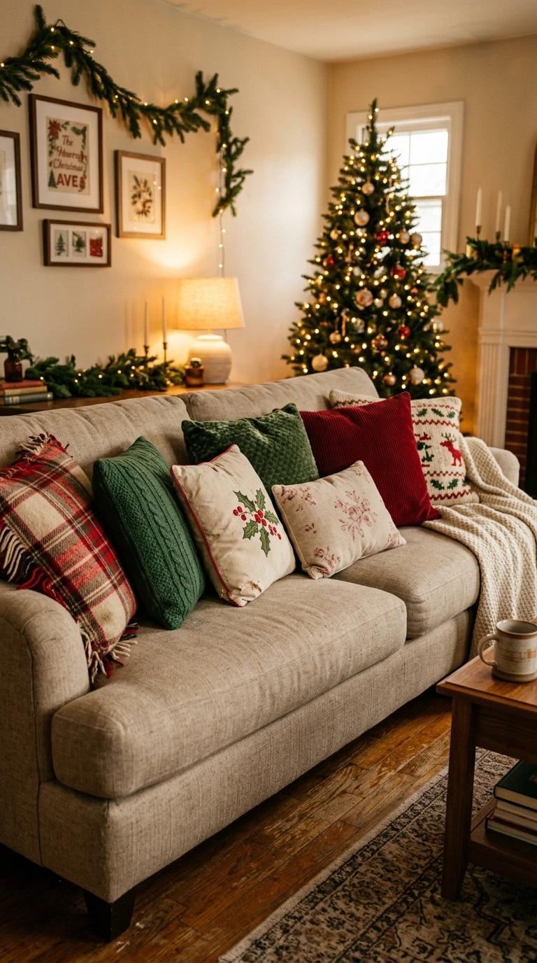 cozy christmas living room on a budget 4