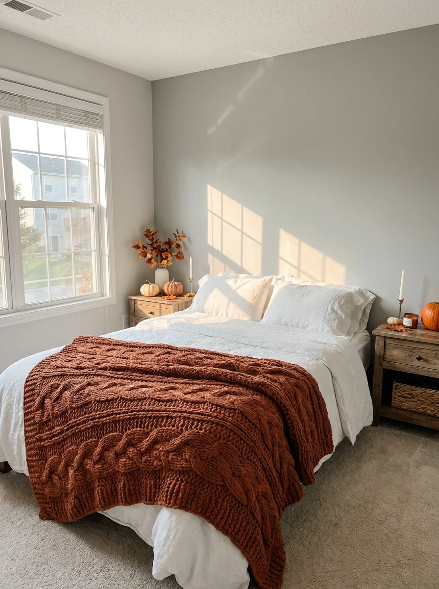 cozy fall bedroom decor ideas 1
