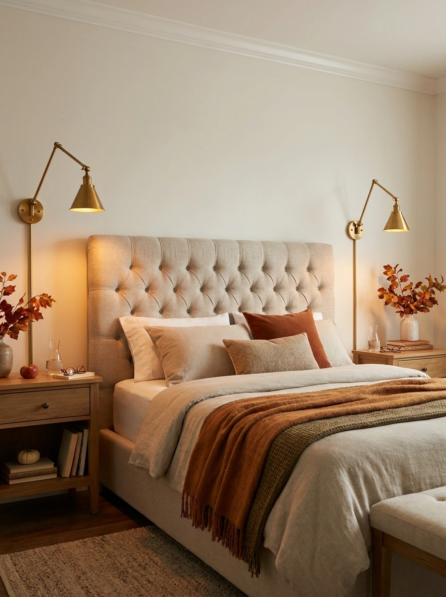 cozy fall bedroom decor ideas 12