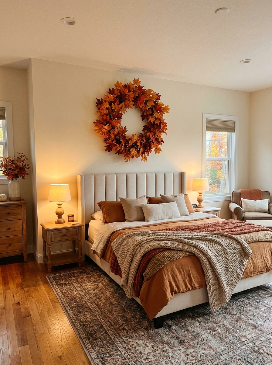 cozy fall bedroom decor ideas 3