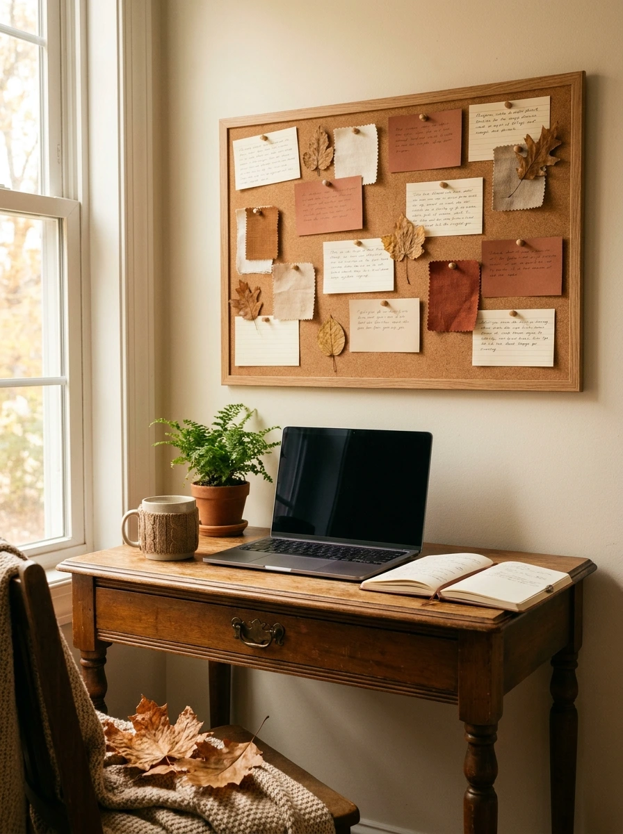 cute fall desk decor aesthetic office 14