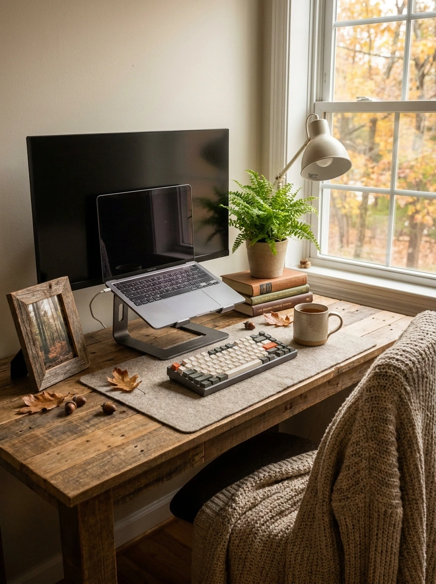 cute fall desk decor aesthetic office 15