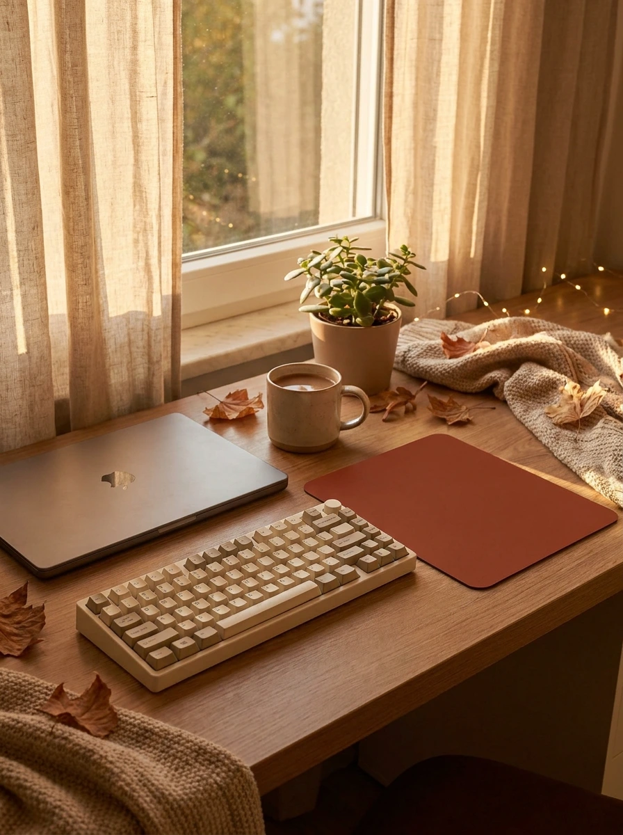 cute fall desk decor aesthetic office 20