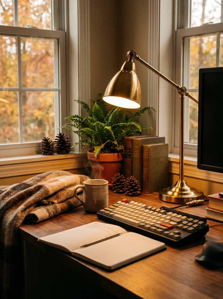 cute fall desk decor aesthetic office 7