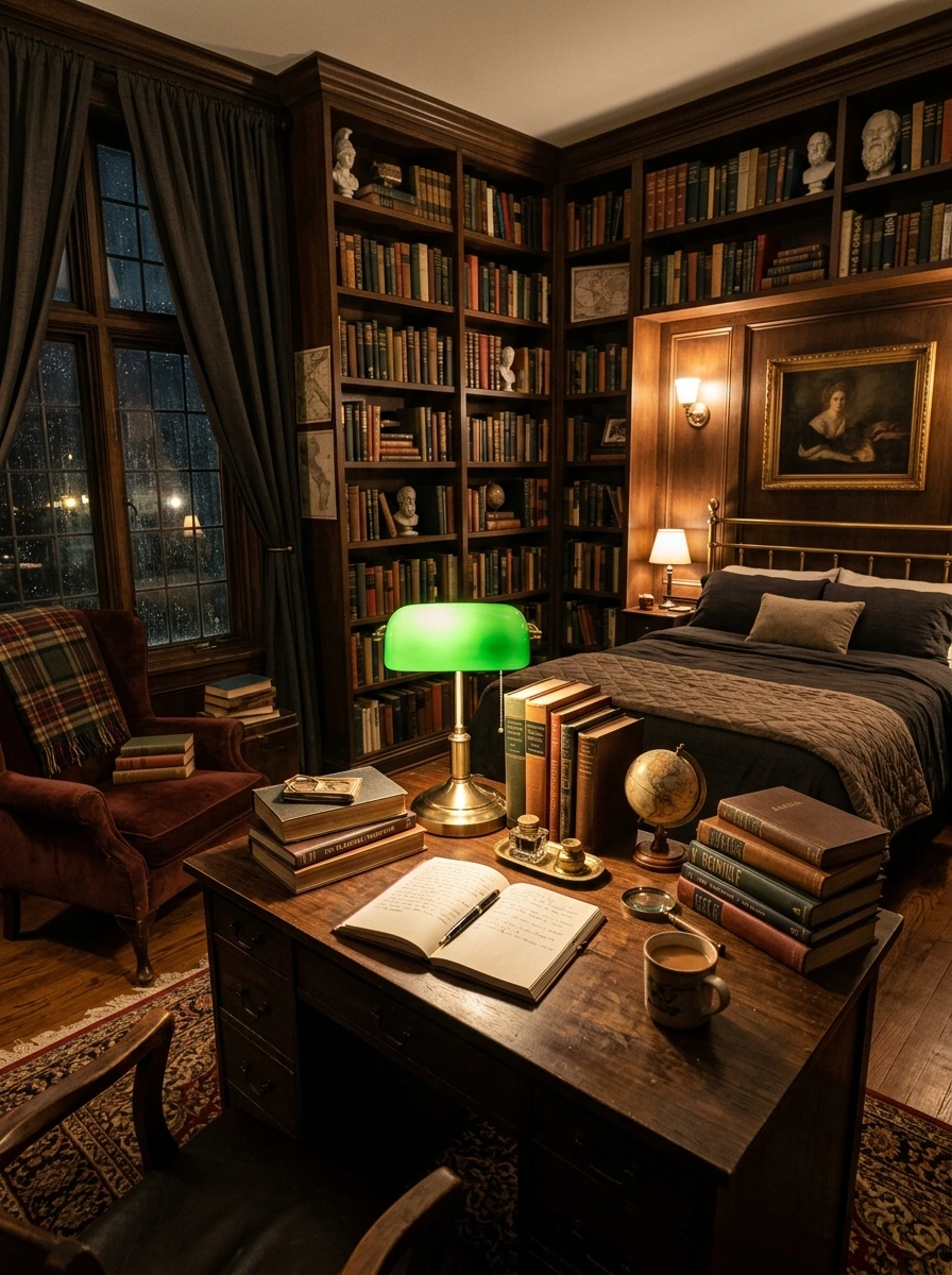 dark academia fall room decor aesthetic 12