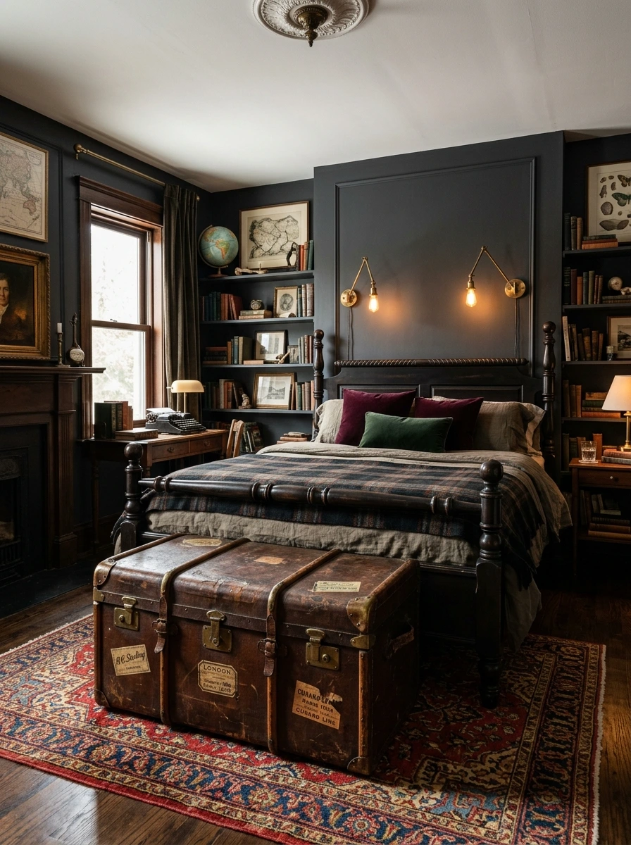 dark academia fall room decor aesthetic 15