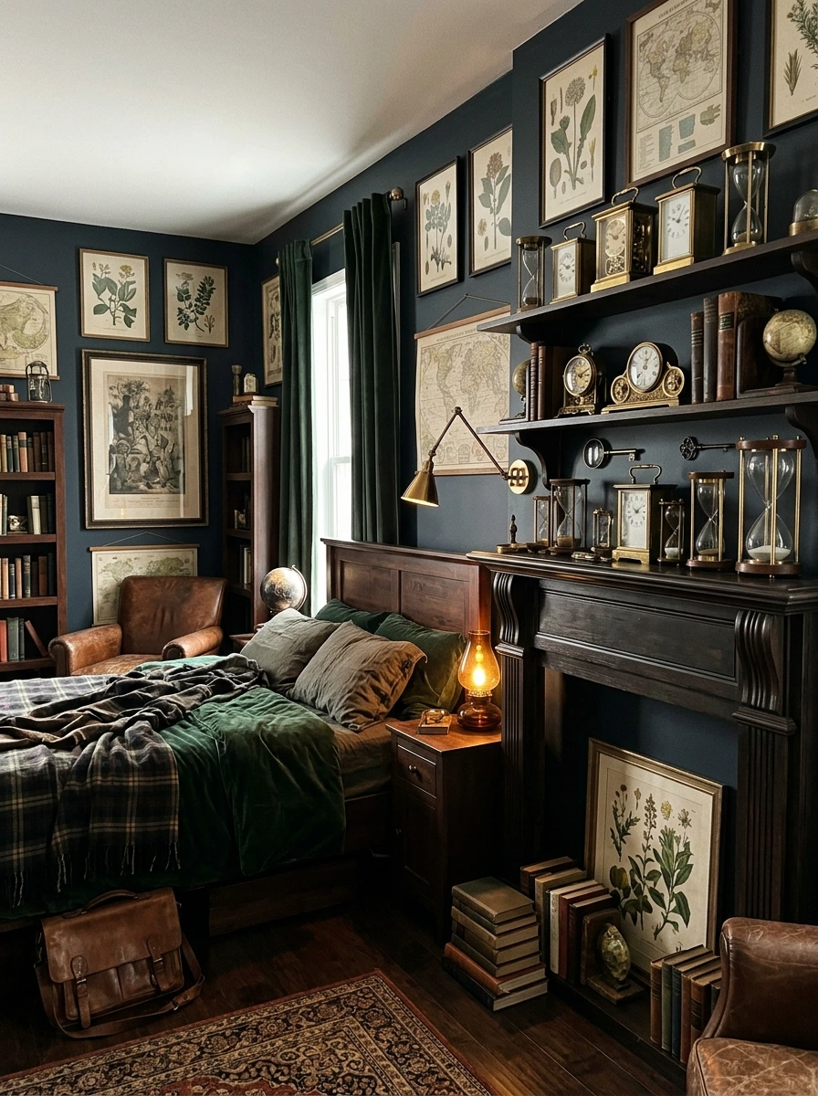dark academia fall room decor aesthetic 16