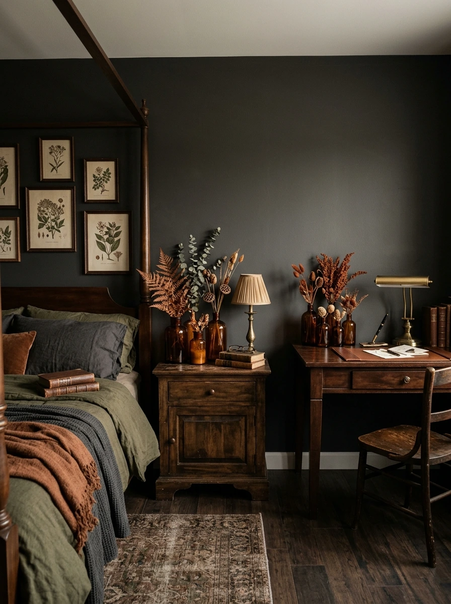 dark academia fall room decor aesthetic 4