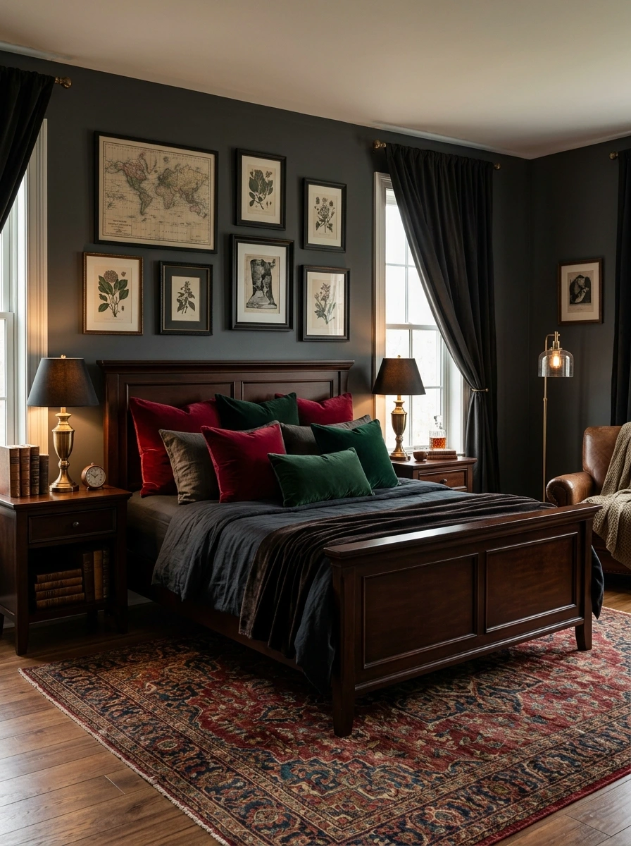 dark academia fall room decor aesthetic 9