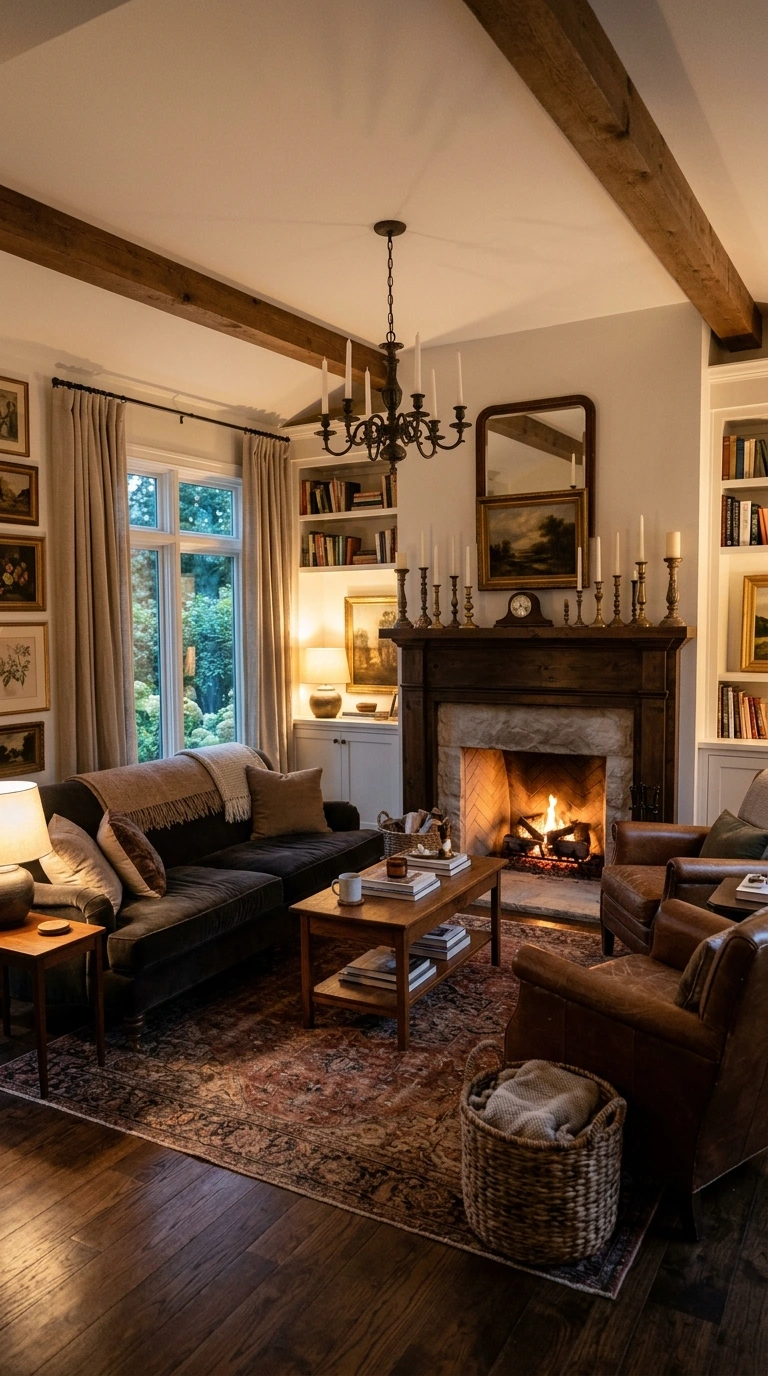 dark academia living room aesthetic 16