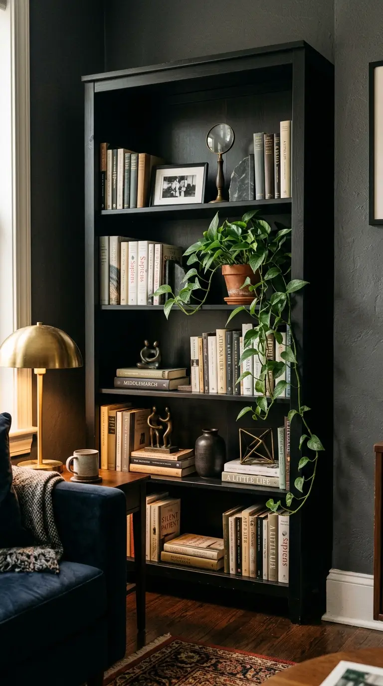dark apartment decor ideas 27