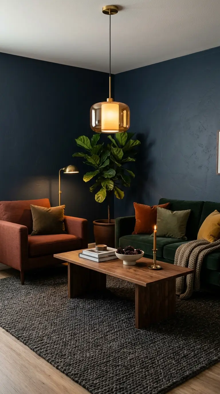 dark apartment decor ideas 28