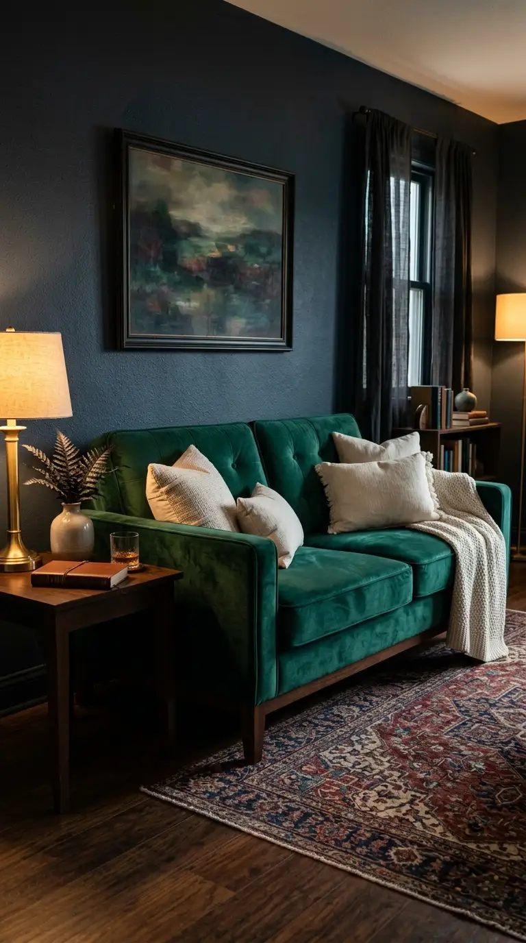 dark apartment decor ideas 4