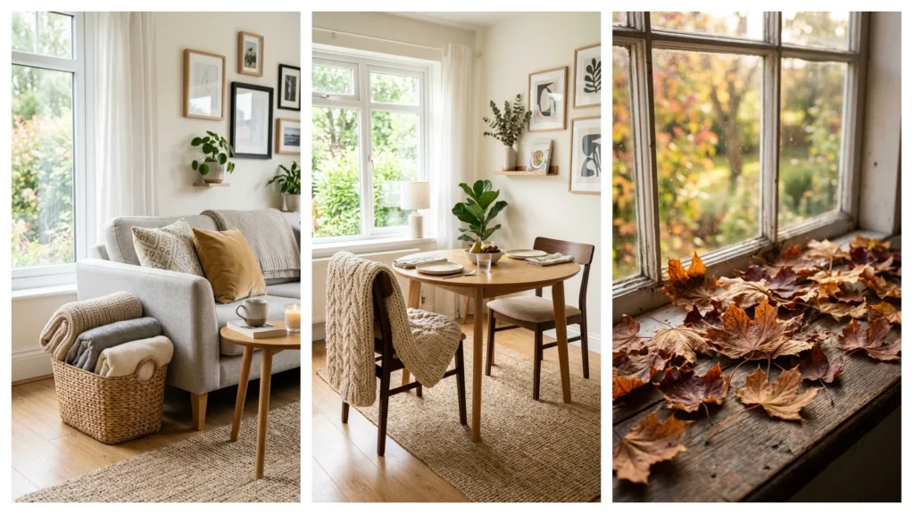 fall apartment decor ideas for small spaces