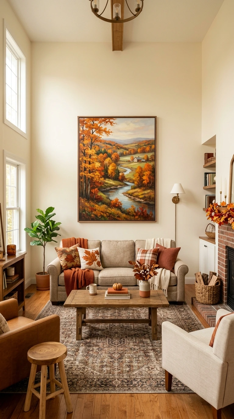 fall living room decor ideas 31