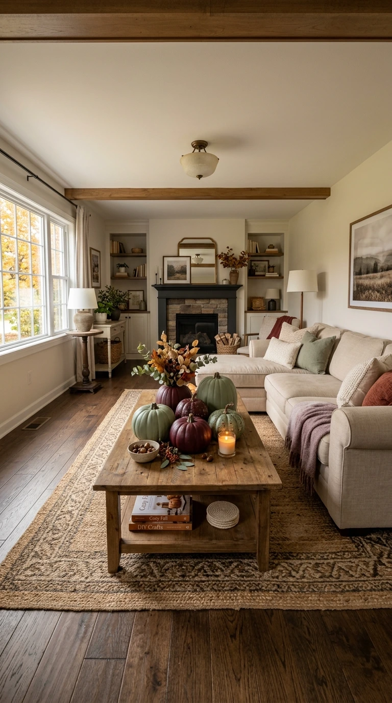 fall living room decor ideas 43