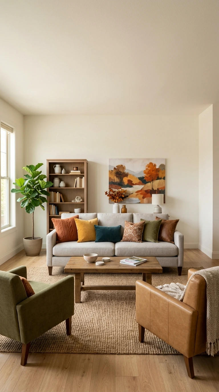 fall living room decor ideas 46