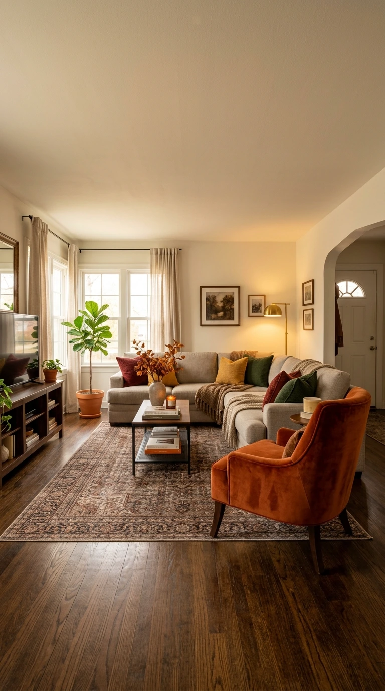 fall living room decor ideas 49