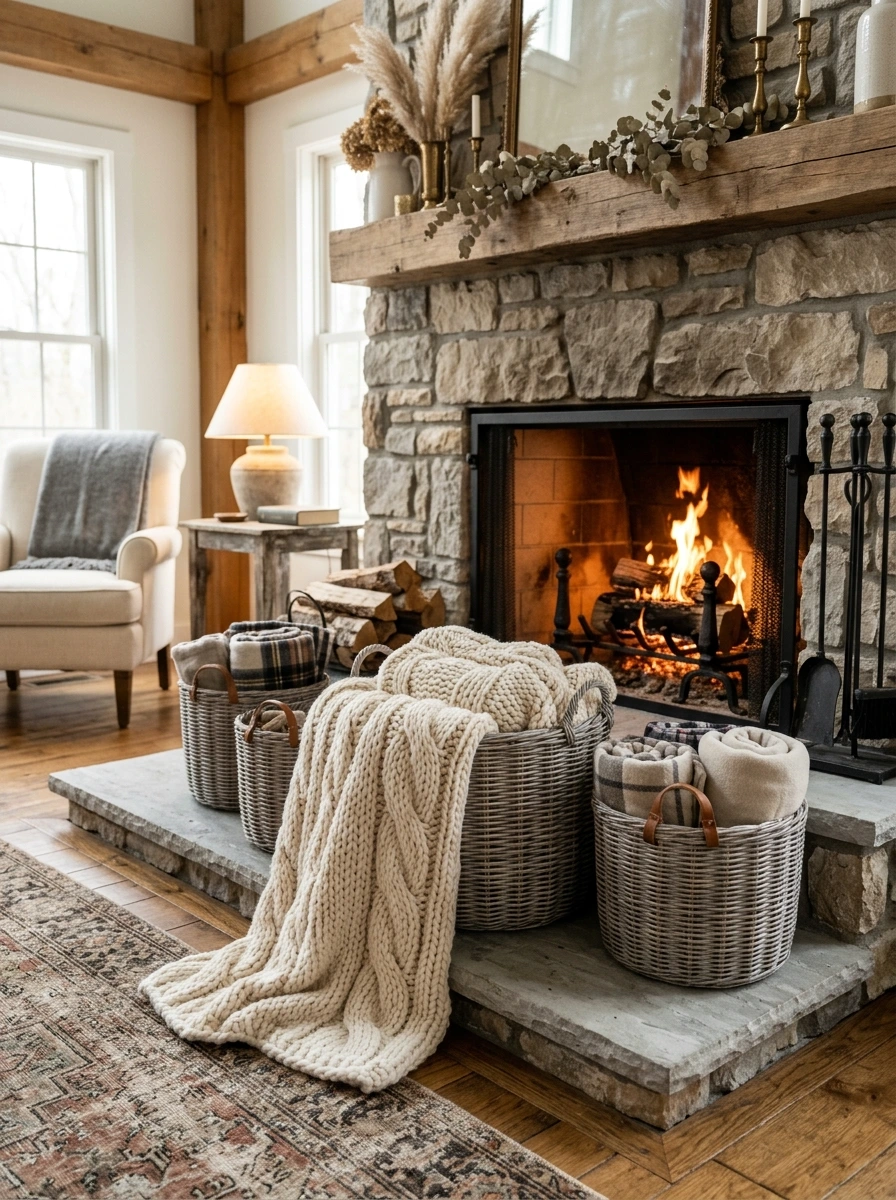 fall mantle decor ideas simple modern 16