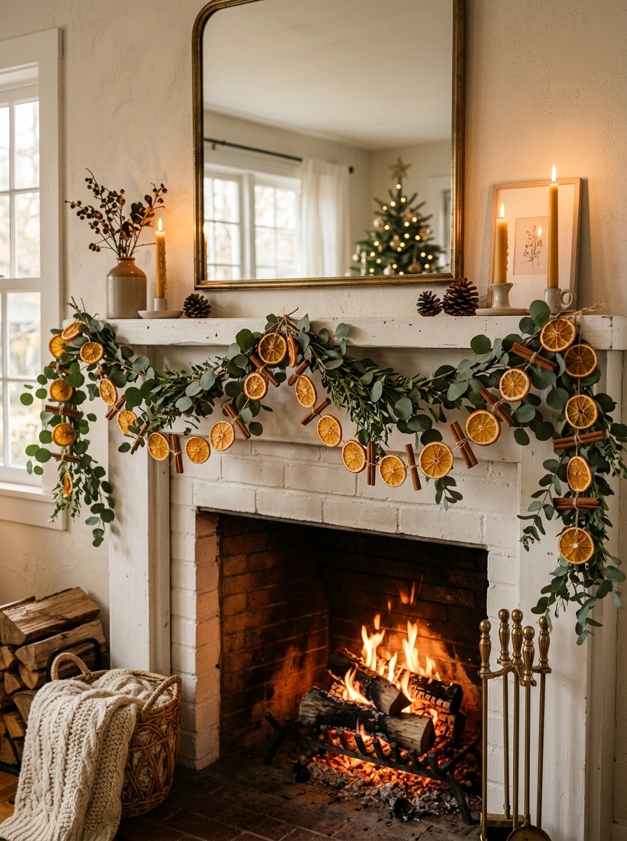 fall mantle decor ideas simple modern 17